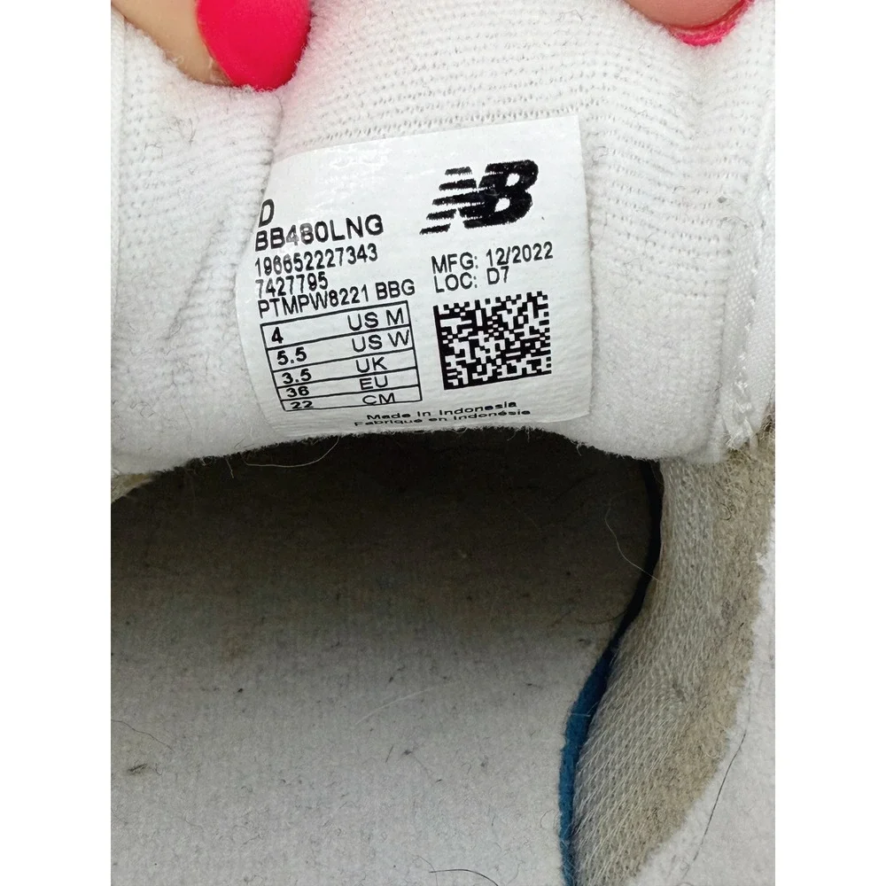 New Balance 480 Sneaker White Green Good BB480LNG Court Shoe Women 5.5